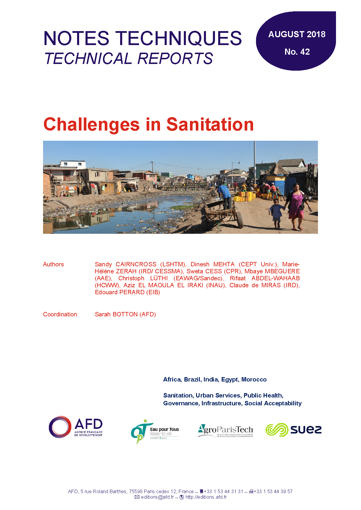 publication on challenges in sanitation from AFD